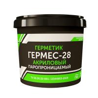 Герметик Гермес 28 многофункциональный акриловый паропроницаемый 7 кг Серый