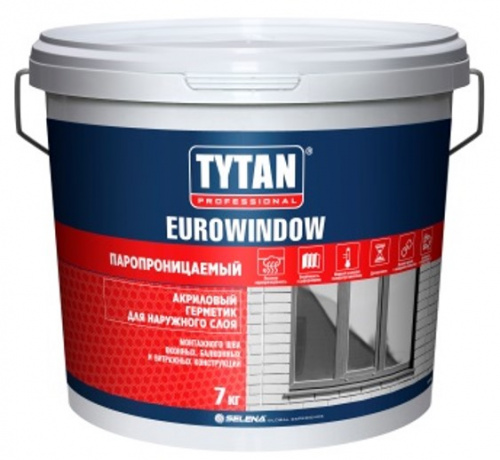 Tytan Professional EUROWINDOW герметик акриловый Наружный паропроницаемый 7 кг Белый