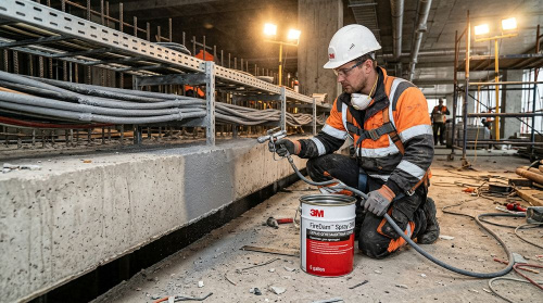 3M FireDam Spray 200 – Огнезащитный герметик-спрей для швов 19 л, серый