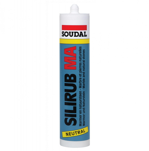 SOUDAL SILIRUB MA – Силиконовый герметик для мрамора 310 мл Серый