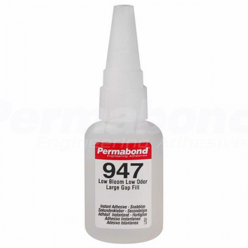 Permabond C947 Цианакрилатный клей со слабым запахом, без «окрашивающего» эффекта. Вязкость: 1 000 - 1 500 мПа∙с