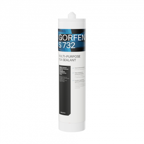GORFEN® S 732 - Силиконовый клей-герметик с пищевым допуском FDA 310 мл Серый