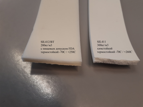 SIL 411 Уплотнительные листы из губчатого силикона с закрытыми порами .