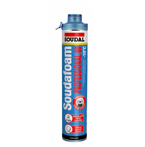 SOUDAFOAM Professional 60 Click & Fix Монтажная пена зимняя высокого качества 750 мл