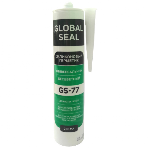 Силиконовые герметики кислотной вулканизации Global seal GS 77 280 мл Белый