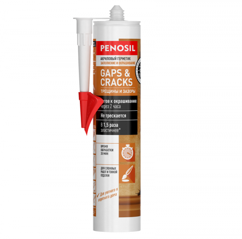 PENOSIL EasyPRO GAPS & CRACKS – Окрашиваемый акриловый герметик 310 мл Белый