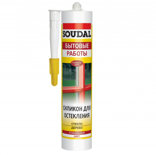 Силиконовый герметик Soudal для остекления 280 мл Белый