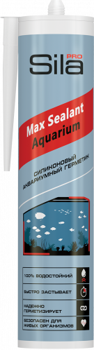 SILA PRO MAX SEALANT AQUARIUM - Однокомпонентный силиконовый герметик кислотного отверждения с превосходными механическими свойствами и высокой скоростью отверждения. Используется при монтаже аквариумов и так же для промышленных нужд.
