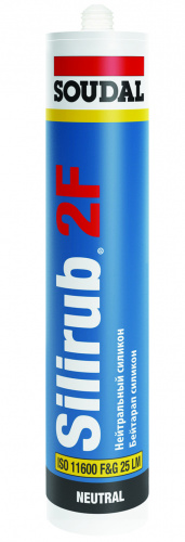 SILIRUB 2F - Нейтральный силиконовый герметик 300 мл Серый