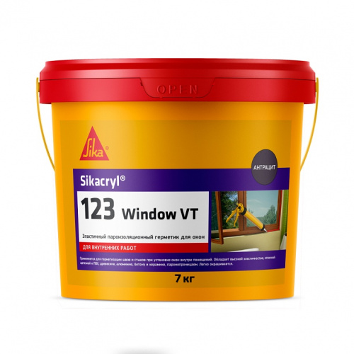 Sikacryl®-123 Window VT - эластичный паронепроницаемый акриловый герметик 7 кг Белый
