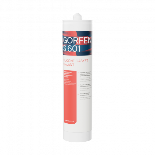 GORFEN® S 601 - Высокотемпературный ацетатный силиконовый герметик 310 мл Белый