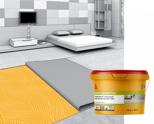 SikaBond®-220 Multi Floor - Водно-дисперсионный клей для ковровых и ПВХ напольных покрытий. 7 кг - 766130