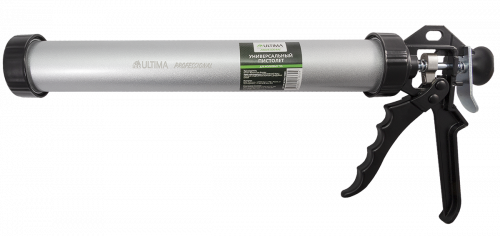 ULTIMA Professional Универсальный пистолет для фолиевых туб 600 мл и герметиков 310мл выполнен из формованного алюминия.