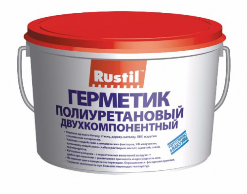 Рустил П. Двухкомпонентный полиуретановый герметик - 12 кг серый