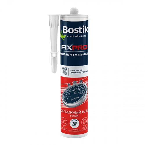 Bostik FIXPRO МОМЕНТАЛЬНЫЙ 290 мл Белый - быстро-схватывающийся гибридный монтажный клей