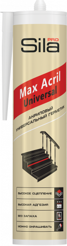 Герметик акриловый универсальный Sila PRO Max Acril 290 мл Белый