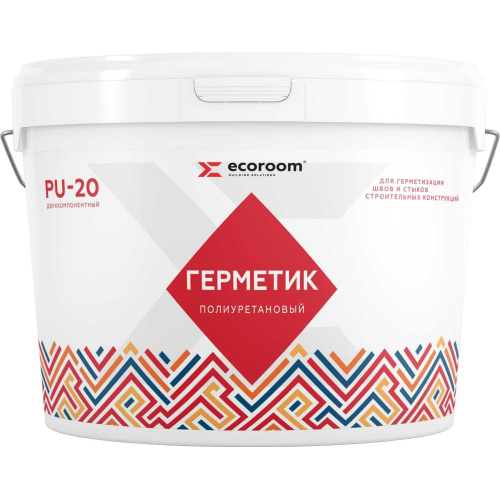 ECOROOM PU 20 - Двухкомпонентный полиуретановый герметик 16 кг Белый