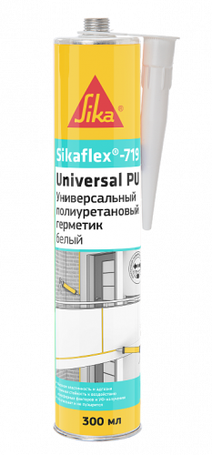 Sikaflex 719 Universal PU - полиуретановый герметик 300 мл Белый - 754037