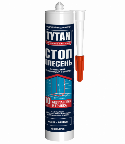 Tytan Professional Стоп плесень герметик силиконовый санитарный нейтральный 280 мл Белый